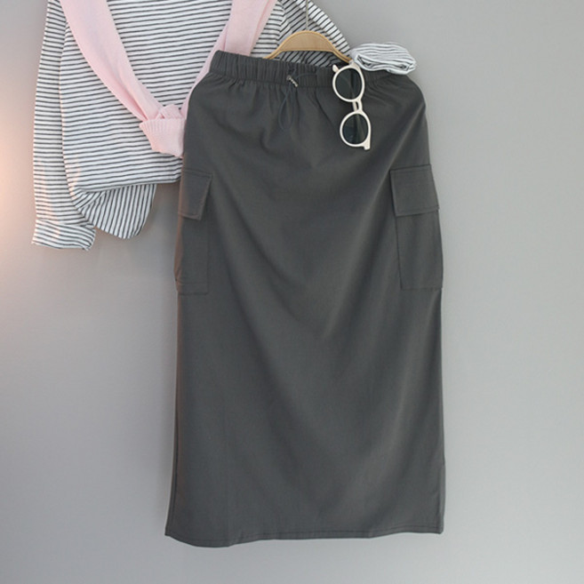 달콩 여성 롱치마 밴딩치마 줄리바스락카고롱스커트