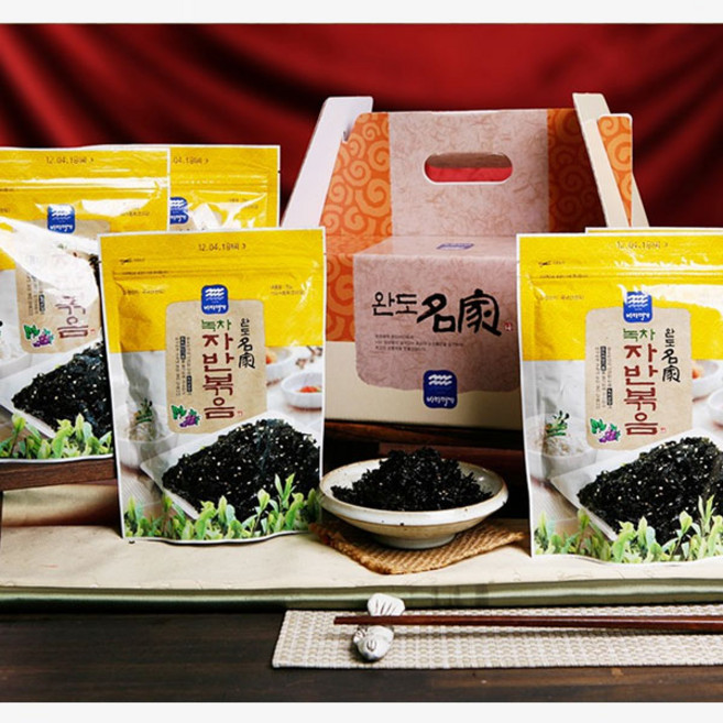 [바다명가]완도명가 녹차자반볶음세트(녹차자반볶음70gx5)