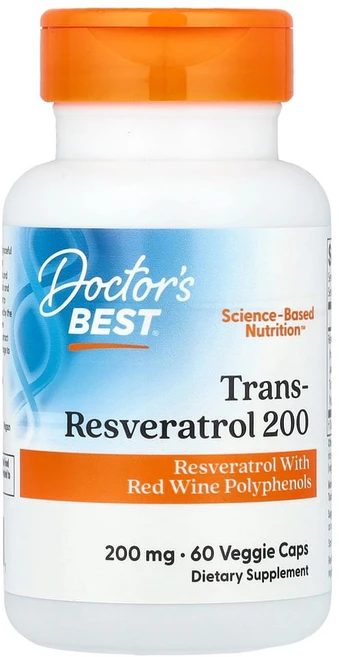 닥터스베스트 Trans-Resveratrol 200 with Resvinol 200mg 베지 캡슐 60정, 1개 - 쿠팡