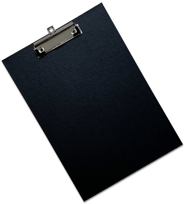 인터탑 튼튼한 합지 클립보드 깨지지 않고 가볍운 칼라 메모판 A4, 5개, 검정
