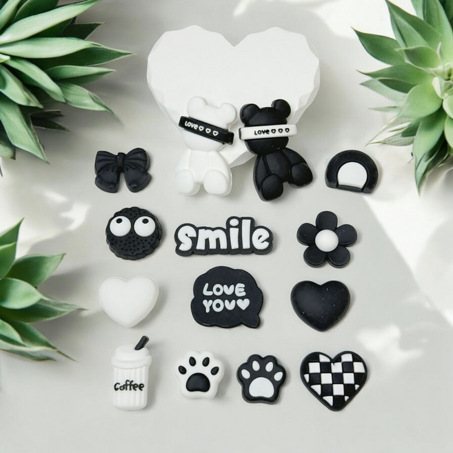 슬리퍼 악세사리 파츠 세트 신발 귀여운 장식