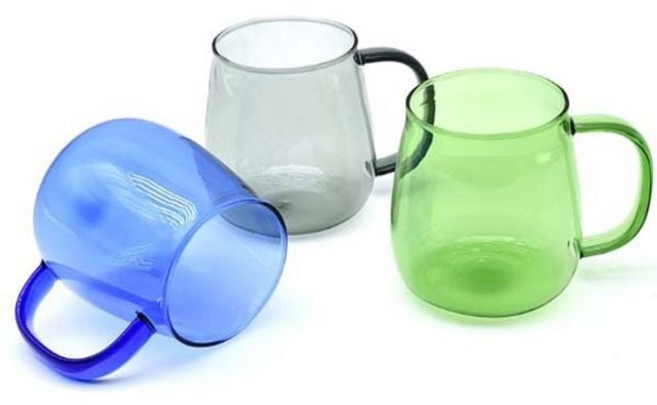 열견디는 물컵 머그잔 마카 머그컵 녹색 커피잔 커피컵 내열유리 76386pc 1(PC), 그린 400ml