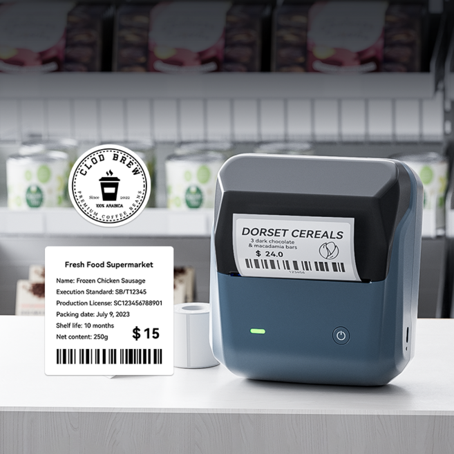 Niimbot B31 라벨프린터 라벨지, 1개, 사각화이트 75x120