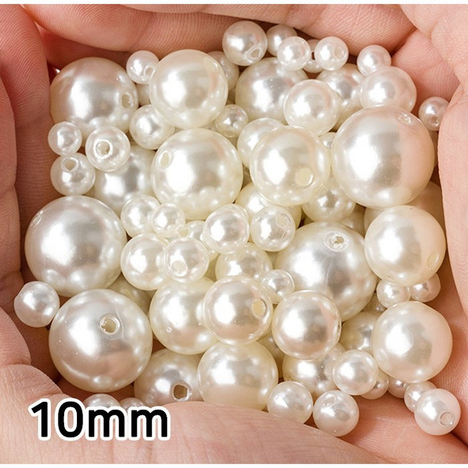 [목화상회] 고광택 ABS 대용량 진주알 220g, 10mm, 1개