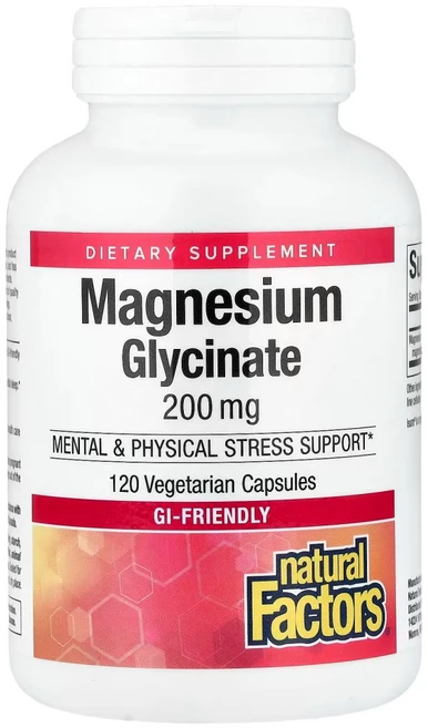 네추럴팩터스 마그네슘 글리신산 200mg 120캡슐 Natural Factors, 5개, 120정 - 쿠팡