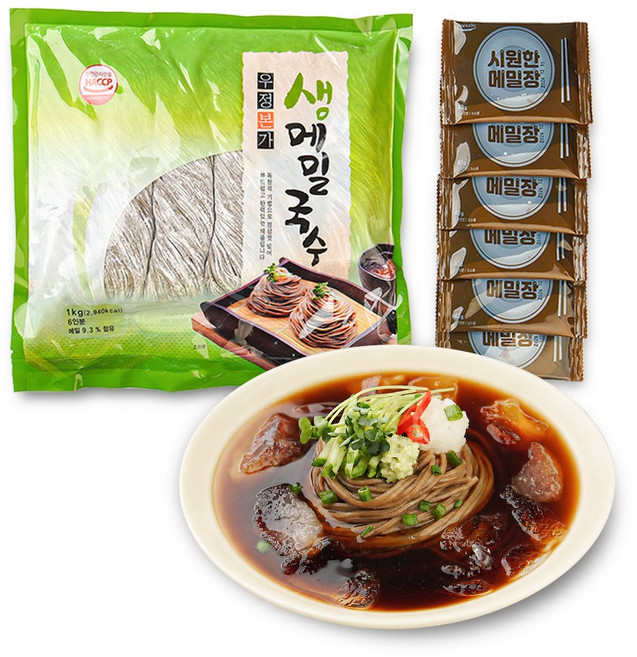 [민이네식탁] 메밀소바 6인분, 1세트, 1kg