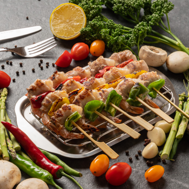 다물꼬치 캠핑용 꼬치구이 삼겹새우롤꼬치, 70g, 5개