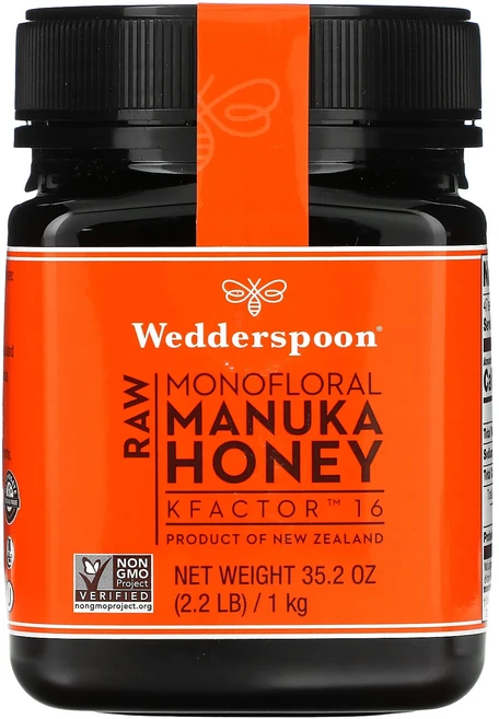 몸관리하세요 겨울입니다 Wedderspoon 무가공 모노플로랄 마누카 꿀 KFactor 16 1kg(2.2lb) 특별관리진행, Wedderspoon 무가공 모노플로... - 쿠팡