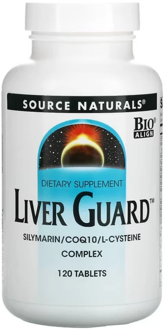 리버가드 실리마린 Silymarin 코엔자임 Q10 큐텐 아세틸 120 정 Source Naturals, 1팩, 120정 - 쿠팡