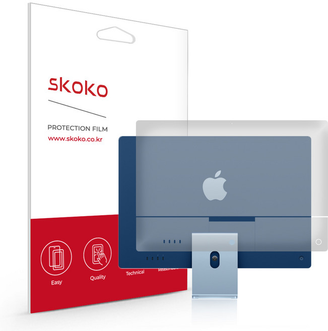 스코코 아이맥 24인치 A2438 무광 후면 외부보호필름, 1개