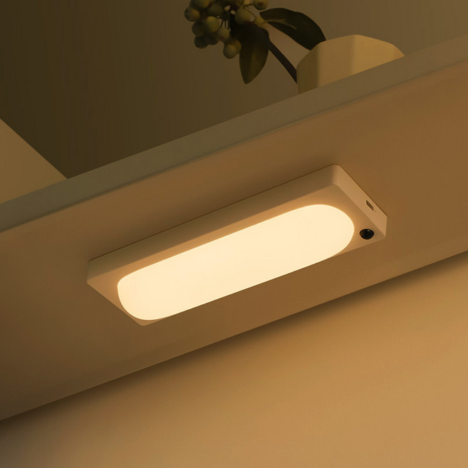 소소 모션감지 센서 무드등 LED 휴대용 무선 간접조명, 크림화이트