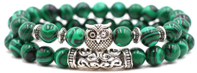 론신웬 부엉이 소원성취 원석 행운팔찌 세트