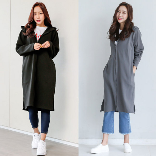 토마토팩토리 여성용 데일리 롱 후드집업