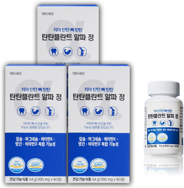 닥터세오 치아 탄탄 탄탄플란트 알파 정, 3개, 60정