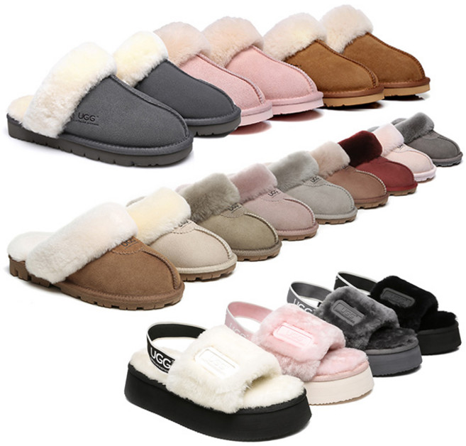 호주 어그 UGG AS 방수 남성 여성 오스트레일리안 셰퍼드 양털 클래식 밴드 플랫폼 슬리퍼 샌들