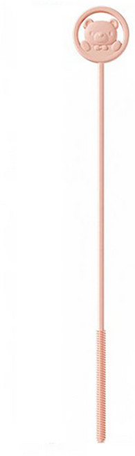 라베코 실리콘 빨대 세척솔, 1개, 핑크