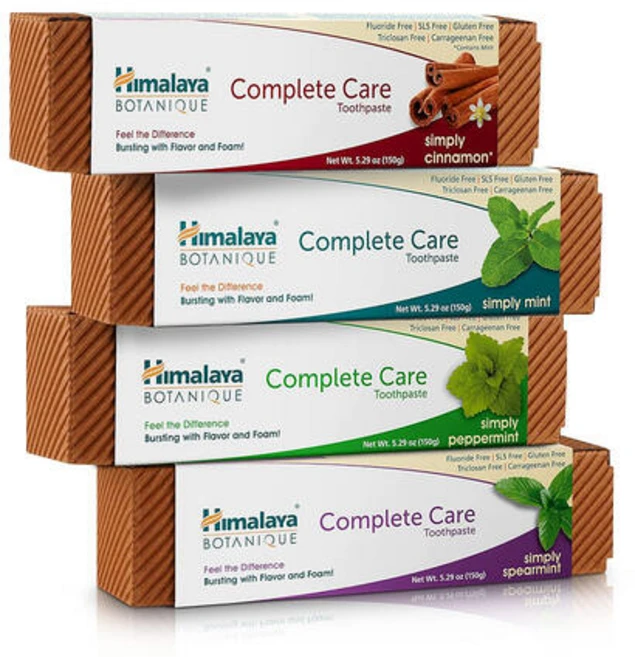 히말라야 보타니크 컴플리트 케어 치약 불소 무첨가 150g 4종세트 - 쿠팡