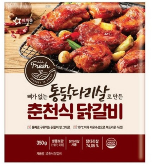 아워홈 춘천식 닭갈비, 350g, 5개