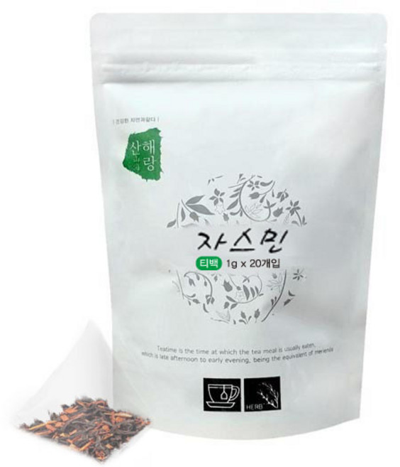 산해랑 자스민차 삼각티백 1g x 20개입, 20g, 1개