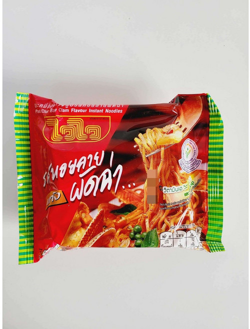 태국 라면 와이와이 팟 차 베이비 클램 플레이버 인스턴트 누들 60g x 5개 Waiwai Baby Clam Flavour Instant Noodles, 1개