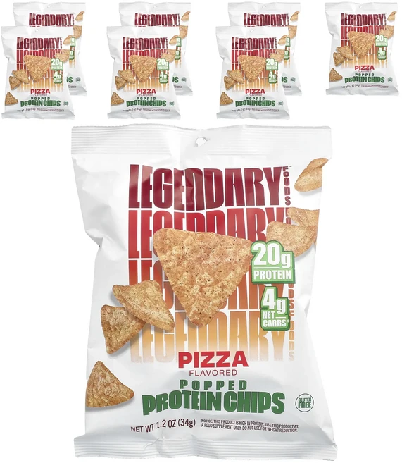 지금 곧 품절됩니다 Legendary Foods 구운 프로틴 칩 피자 7봉지 개당 34g(1.2oz) 서둘러주시면 감사하겠습니다, LegendaryFoods구운프로틴칩피자7봉지개당34g - 쿠팡