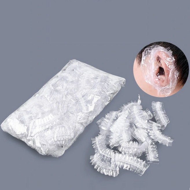 러빙랩 일회용 방수 귀덮개 염색 귀마개 미용실 샤워 비닐캡 100매, 100개