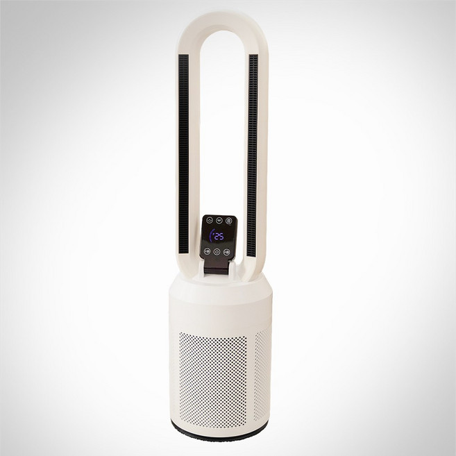 타워형 PTC 온풍기 전기 히터 저소음 가정용 사무실 업소용 거실 난로 욕실 난방 팬히터_2026년형 신상품, PTC 타워형 온풍기_화이트