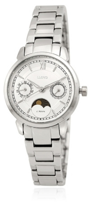 로이드 클래식 문페이즈 실버 여성 메탈시계 LL2M18470CSS