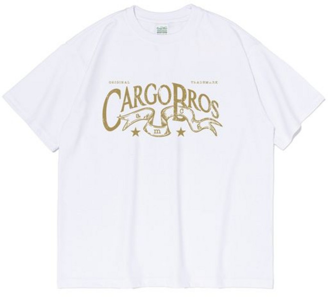 카고브로스 RIBBON BROS OVER SHORT SLEEVE T-SHIRT WHITE