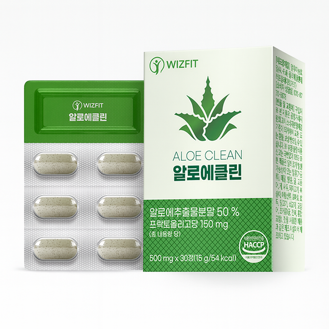 위즈핏 알로에클린 PTP, 1개, 30정