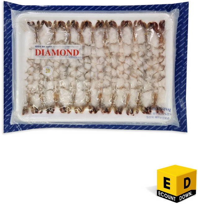 DIAMOND 튀김용 노바시 새우 20미 450g [호텔용 다이아몬드 튀김용 노바시 새우 20미 450g [호텔용 특대사이즈], 1개