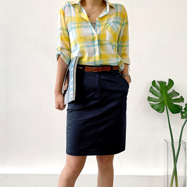 네모엔룩 랄프 미디 스커트