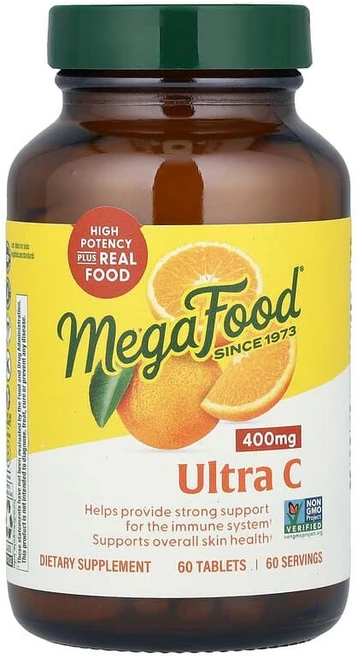 MegaFood Ultra C 400mg 60정 MegaFood (메가푸드), 1개 - 쿠팡