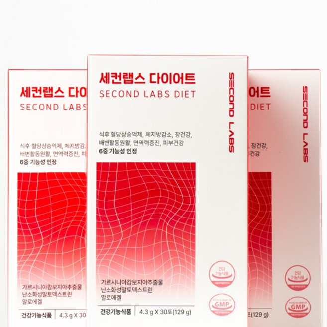 기타 [세컨랩스] 체지방 감소 6중 기능성 다이어트 스틱 (4.3g x 30포) 2박스 (30일분), 4.3g, 1회분