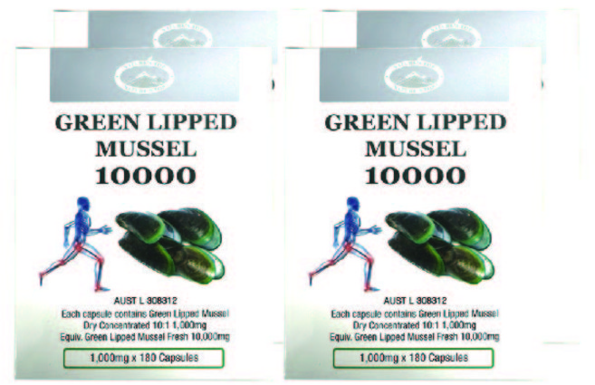 호주 네이쳐스탑 초록입홍합 10000 180정 x4 뉴질랜드초록홍합, 4개