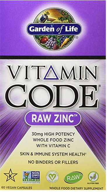 Garden of Life Vitamin Code綜合維生素+鋅素食膠囊 30mg, 60顆, 1罐