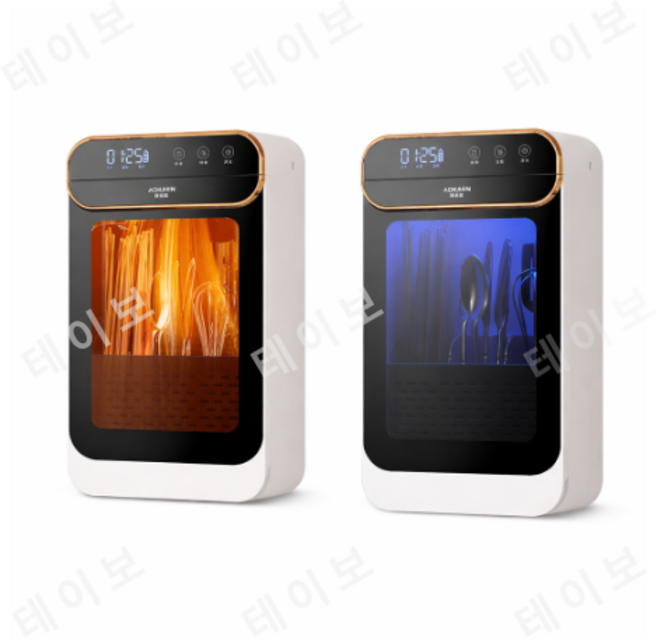 Smabat 벽걸이 수저통 수저 UV건조기 열풍건조 냉풍건조 무타공 설치, 열풍건조형