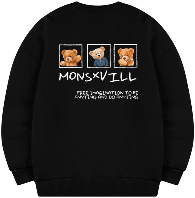 서프런던 테디비기 기모 오버핏 맨투맨 ZJMS_0006