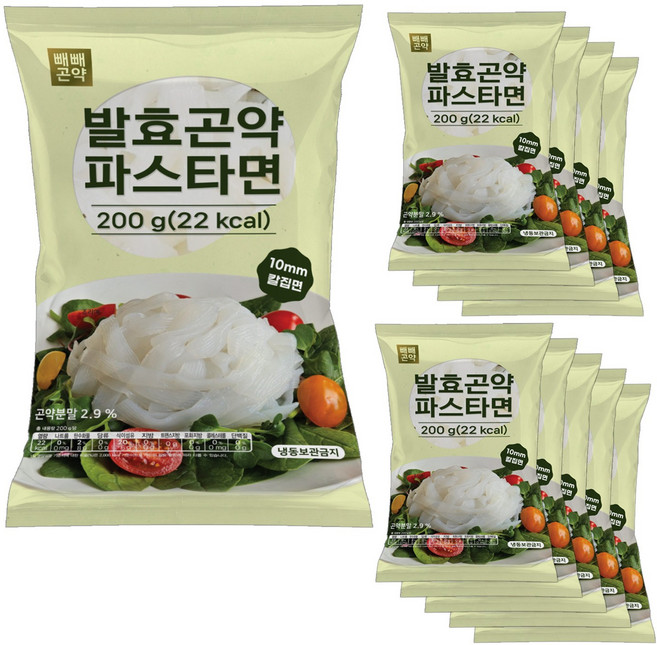 100g당 11kcal 빼빼곤약 발효곤약파스타면200g x 10팩, 200g, 10개