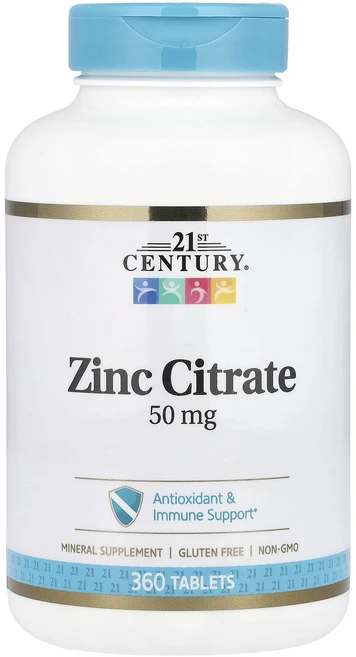 21st 센츄리 아연 시트레이트 50mg 360정, 4개 - 쿠팡
