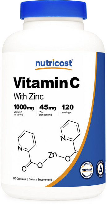 뉴트리코스트 비타민 C 1000mg 아연 캡슐, 240정, 1개