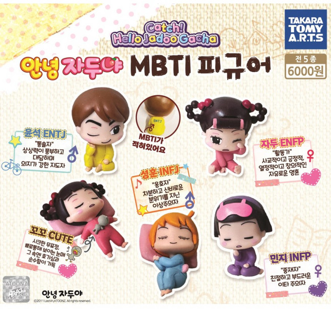 안녕 자두야 MBTI 피규어 가챠 피규어, 1개