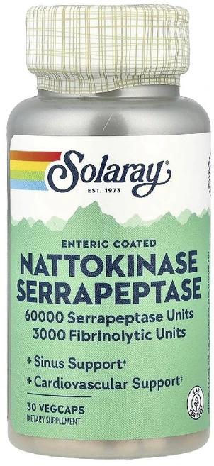 솔라레이 나토키나제 세라펩타제 Nattokinase Serrapeptase 베지 30정 - 쿠팡