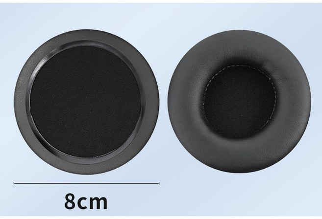 앱코 해커 COX 콕스 헤드폰 헤드셋 쿠션 패드 이어패드 가죽 커버 교체 소니 SONY AKG 브리츠 JBL 호환, 80MM 가죽 이어패드 1쌍(:2개)