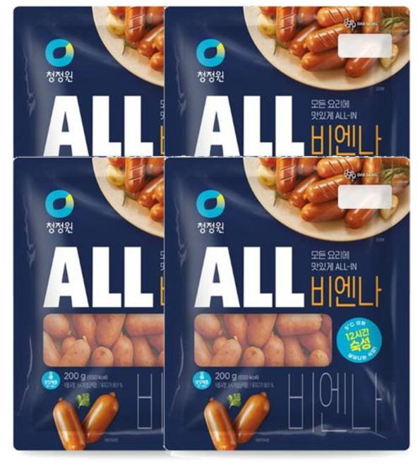 청정원 ALL 비엔나, 4개, 200g
