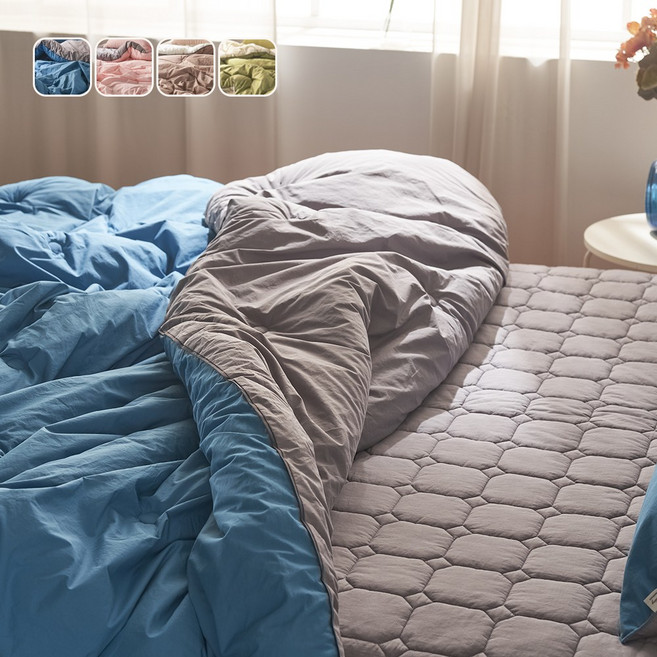 [국산] 리빙캐슬 메이저 고밀도 60수 워싱 순면 차렵 이불 세트