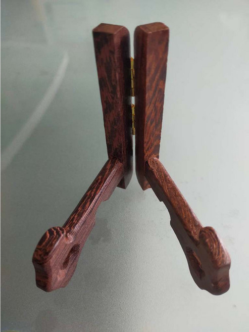 清芬手作坊 雞翅木支架與純棉文玩袋收納錦囊, 雞翅木支架 (適合8.3公分準提鏡), 1個, 雞翅木