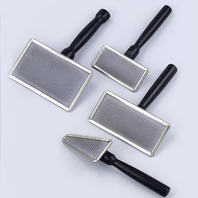 리치독스 강아지 엉킨털 고양이 죽은털 제거빗 전문가용 슬리커브러쉬, 1개, 블랙 XL