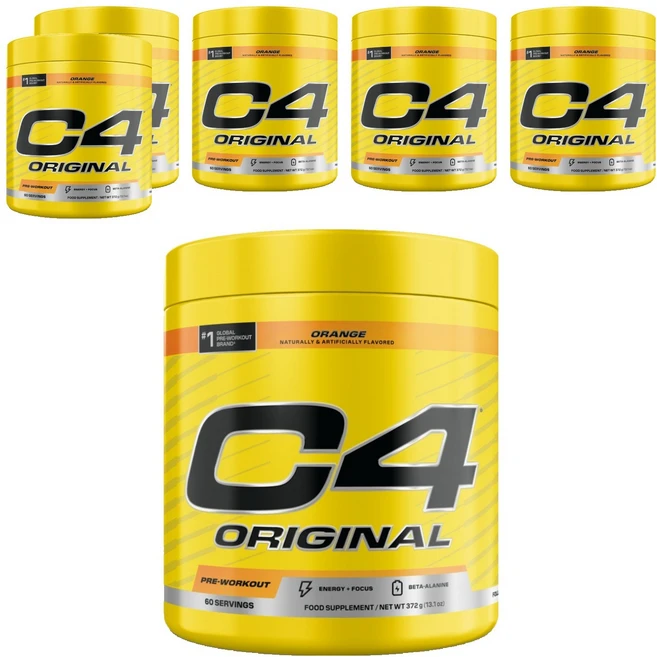 셀루코어 C4 오리지널 프리워크아웃 오렌지, 372g, 6개 - 쿠팡