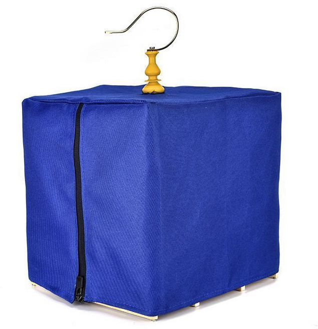 老竹精工 竹製鳥籠, 1個, 帶全佈籠衣,紫竹繡眼長籠 裸籠衹送鈎子